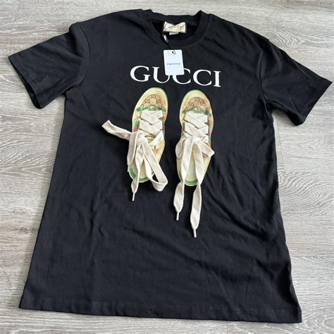 gucci shoe lace t shirt|Gucci shoelaces.